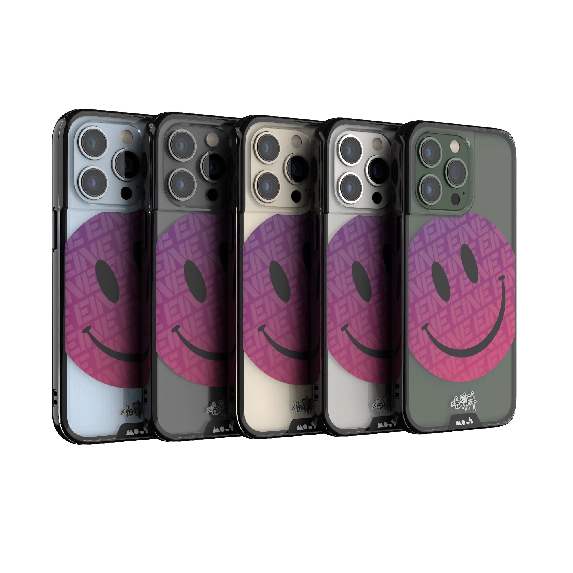Ben Eine Pink Smiley Printed Phone Case - Clarity