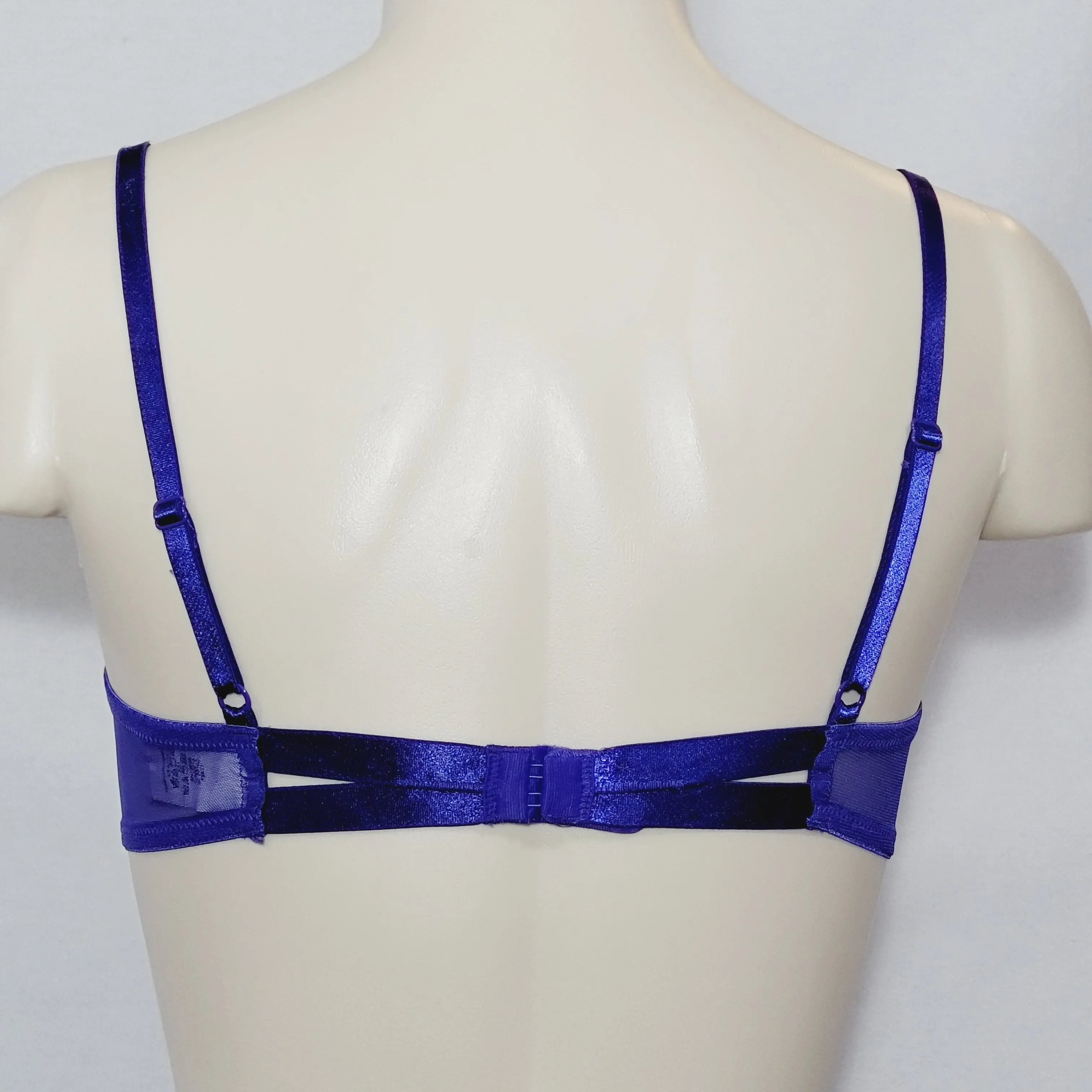 Calvin Klein F3621 Lace Nightingale Demi Underwire Bra 36B Blue
