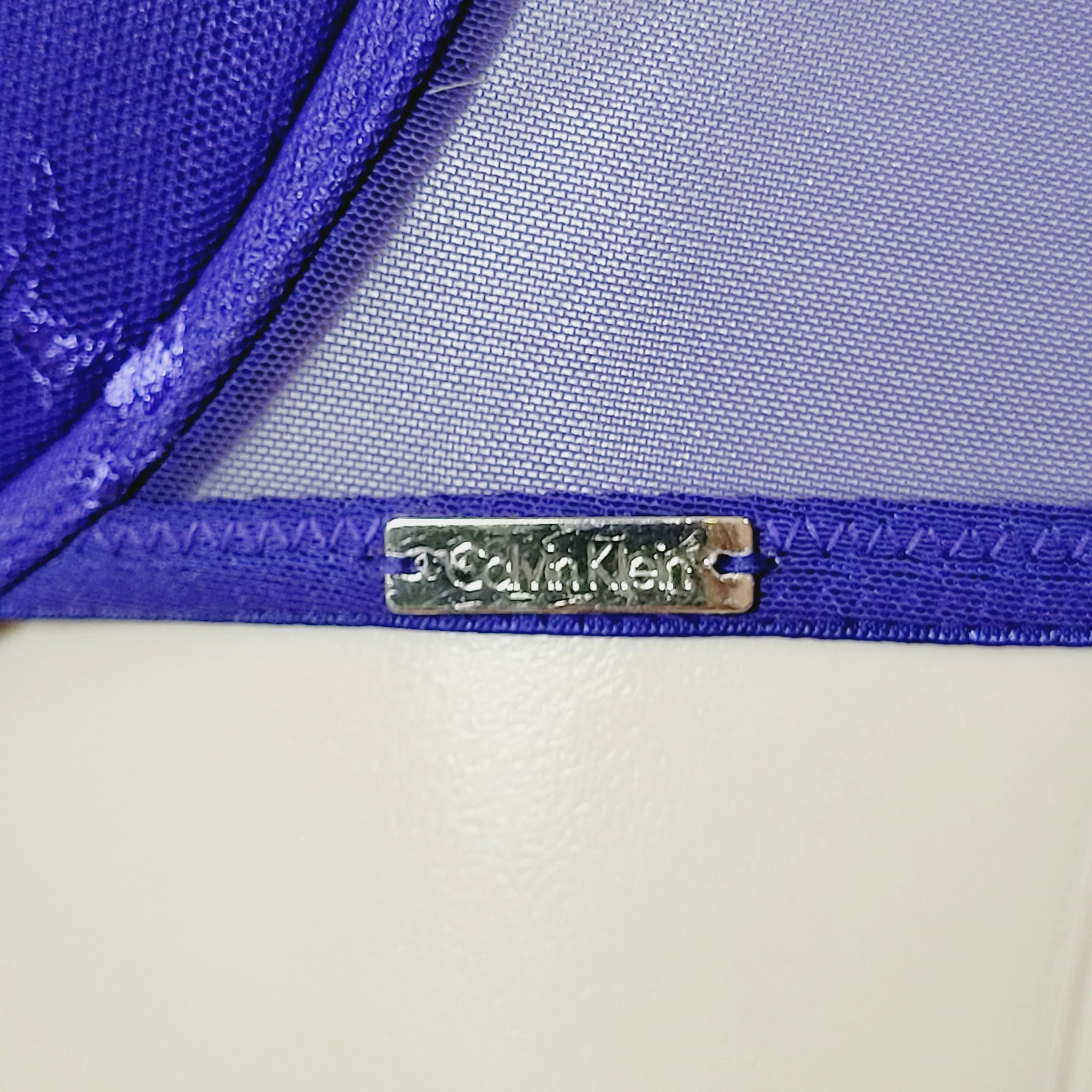 Calvin Klein F3621 Lace Nightingale Demi Underwire Bra 36B Blue