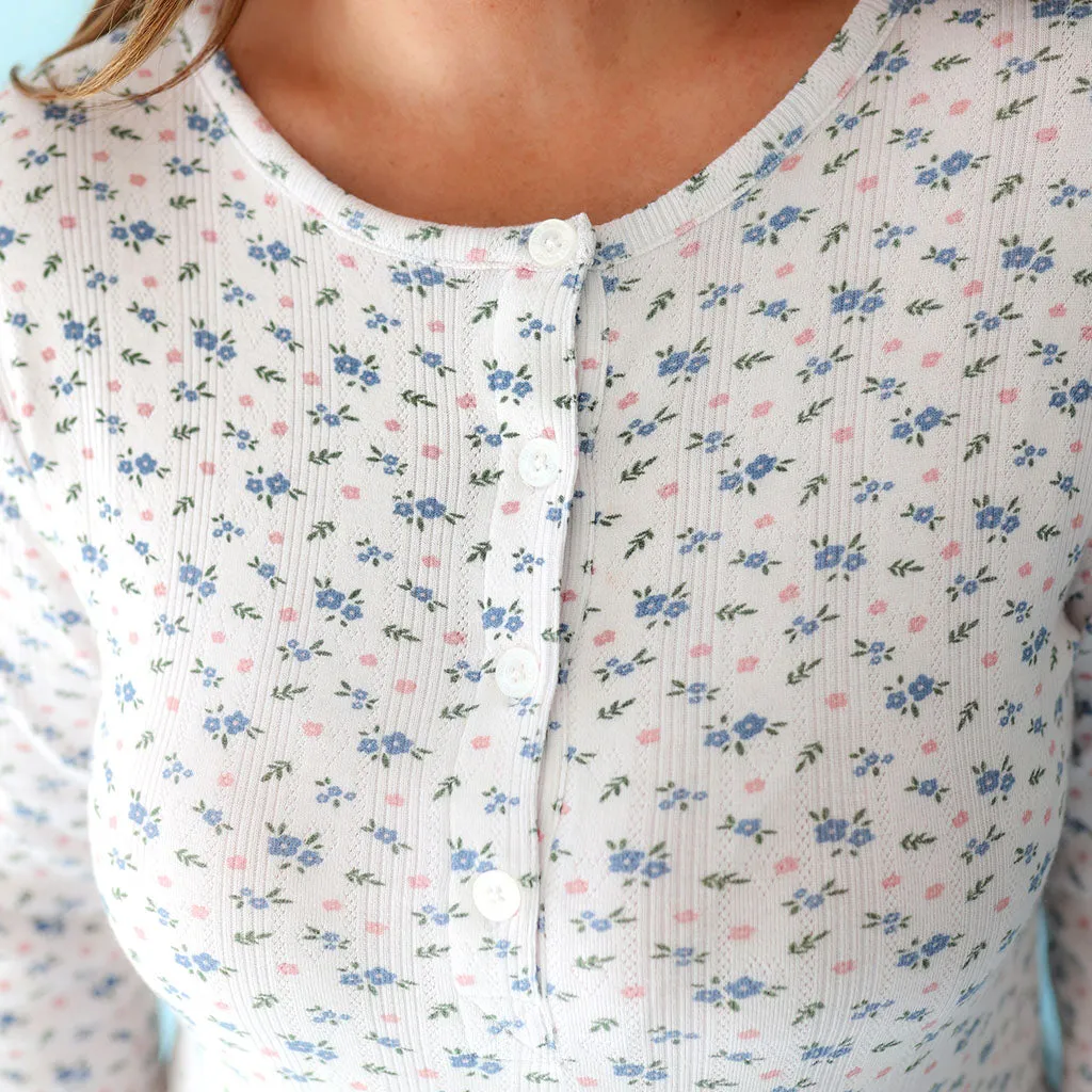 Camberly Women's Pointelle Henley Top