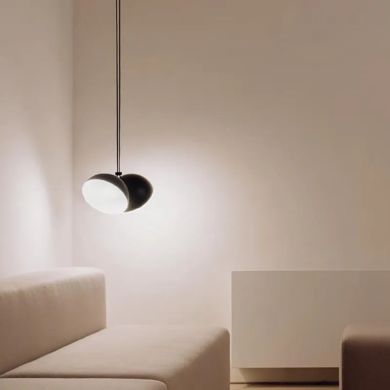 Contemporary Double Demi Globe Pendant Light