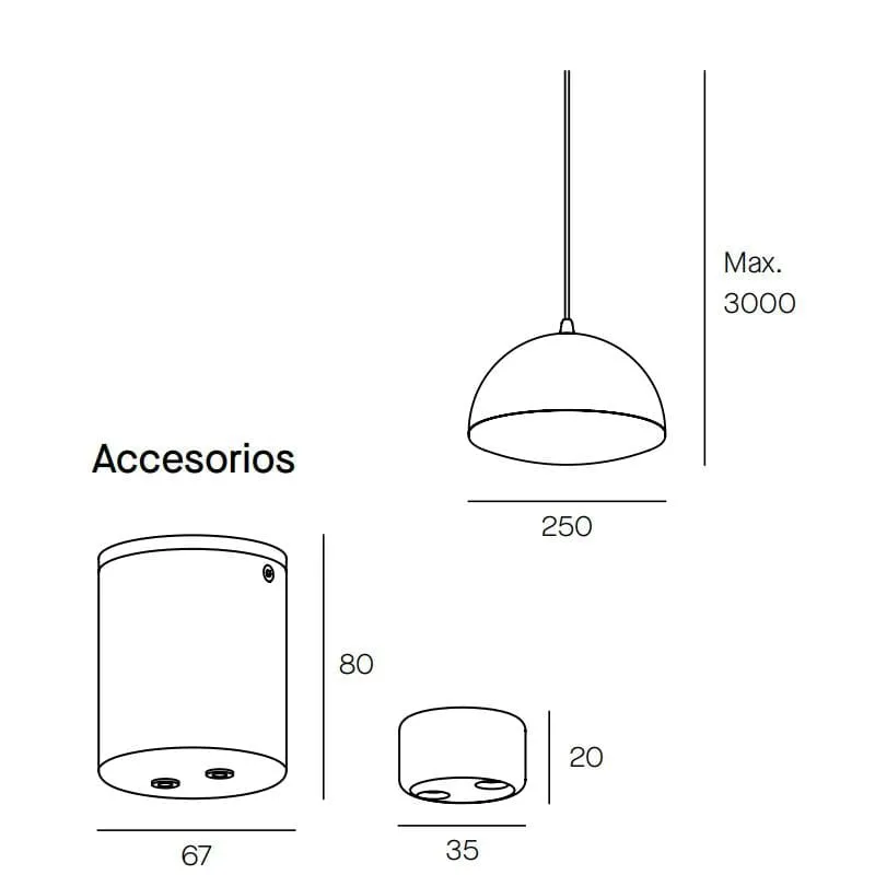 Contemporary Double Demi Globe Pendant Light