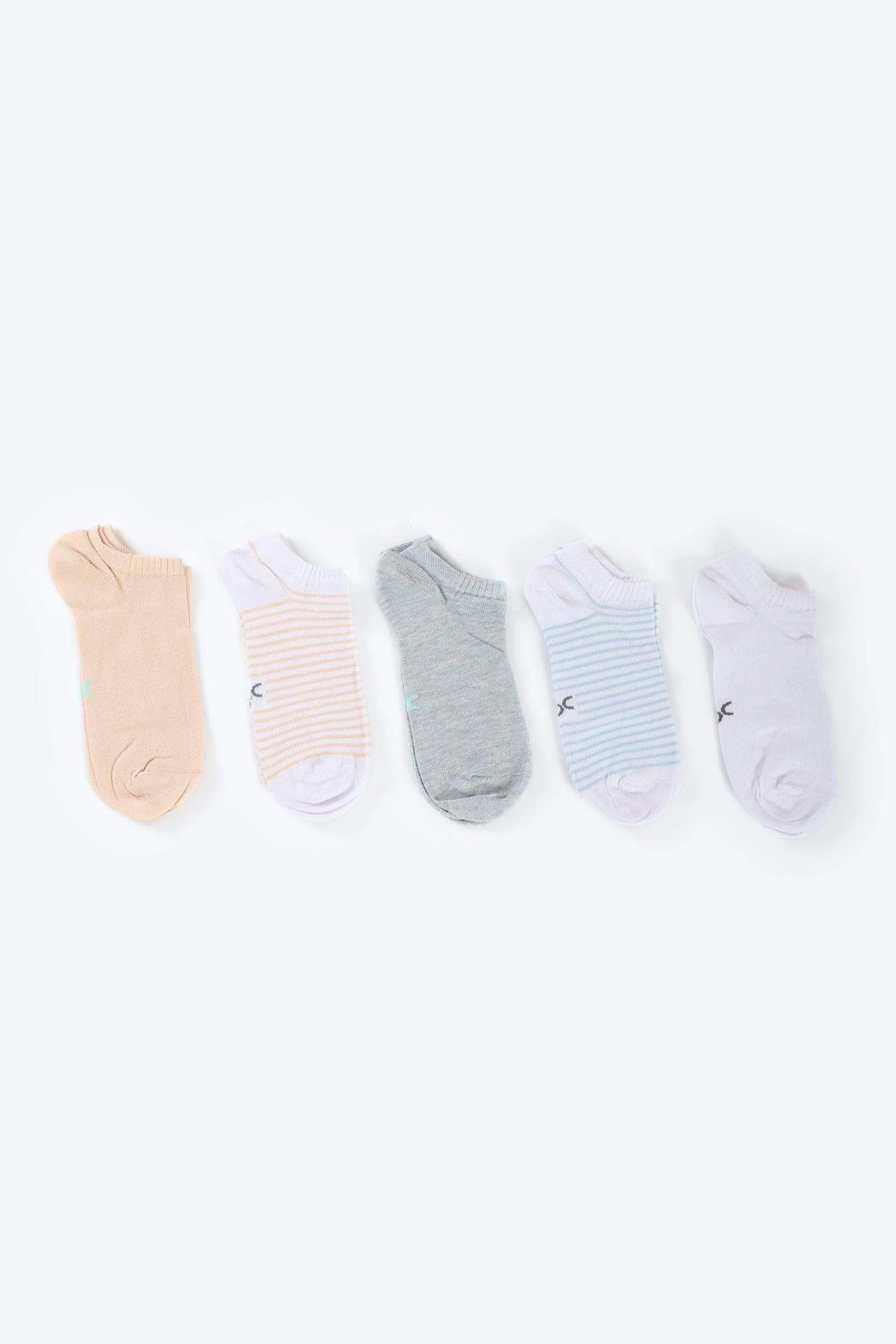 Cotton Ankle Socks - 5 Pairs