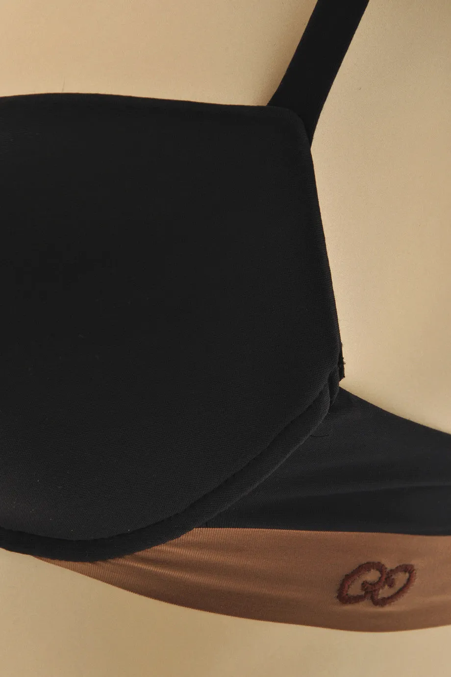 COTTON CLUB INVISIBLE Black Brown Bra