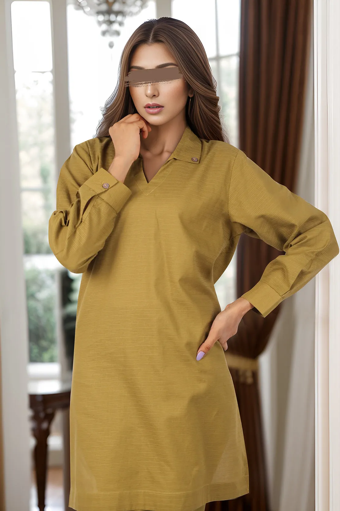 Cotton Jacquard Stitched 2 Piece (Shirt/Trouser)