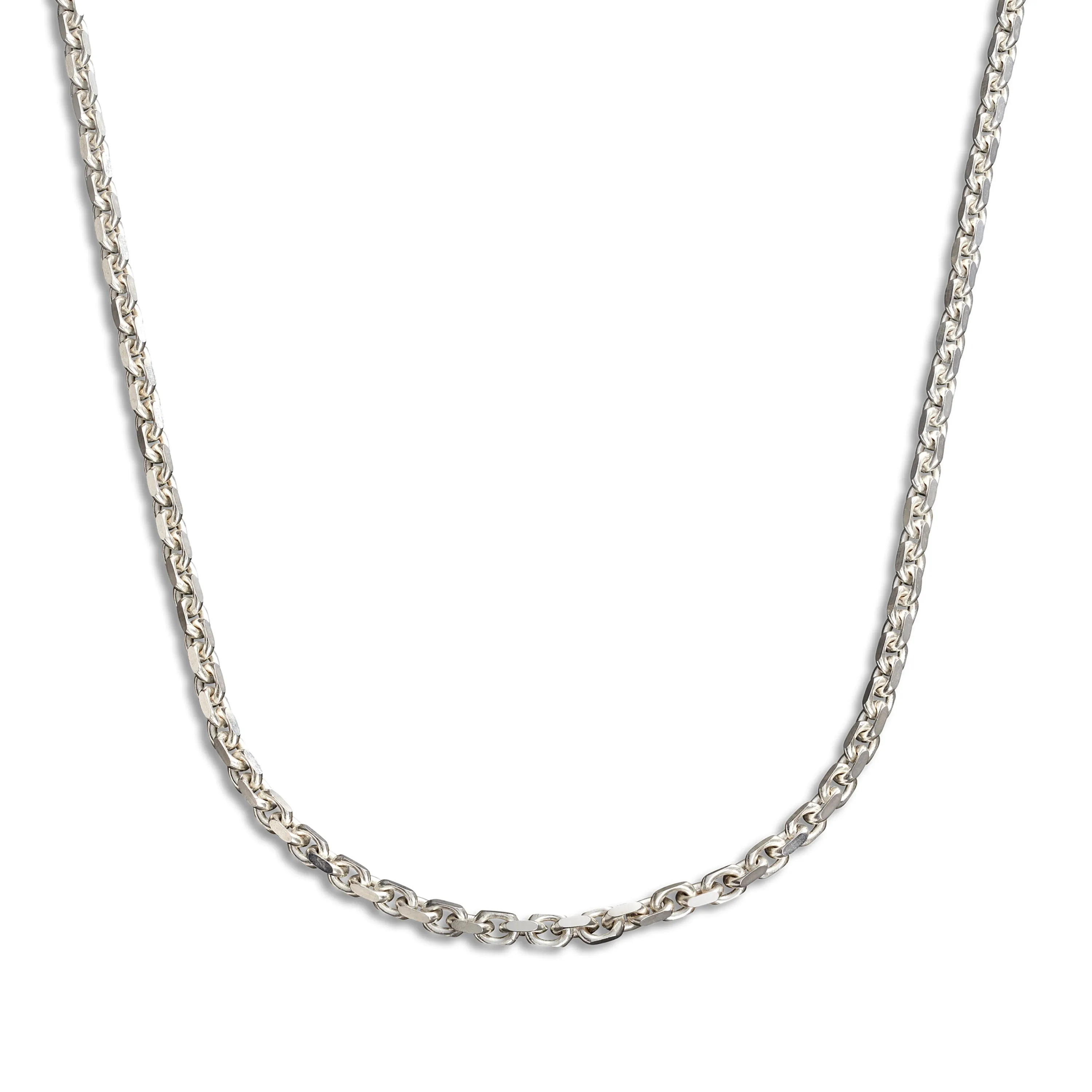 Courage Chain Necklace - Sterling Silver - 4 mm - 24"