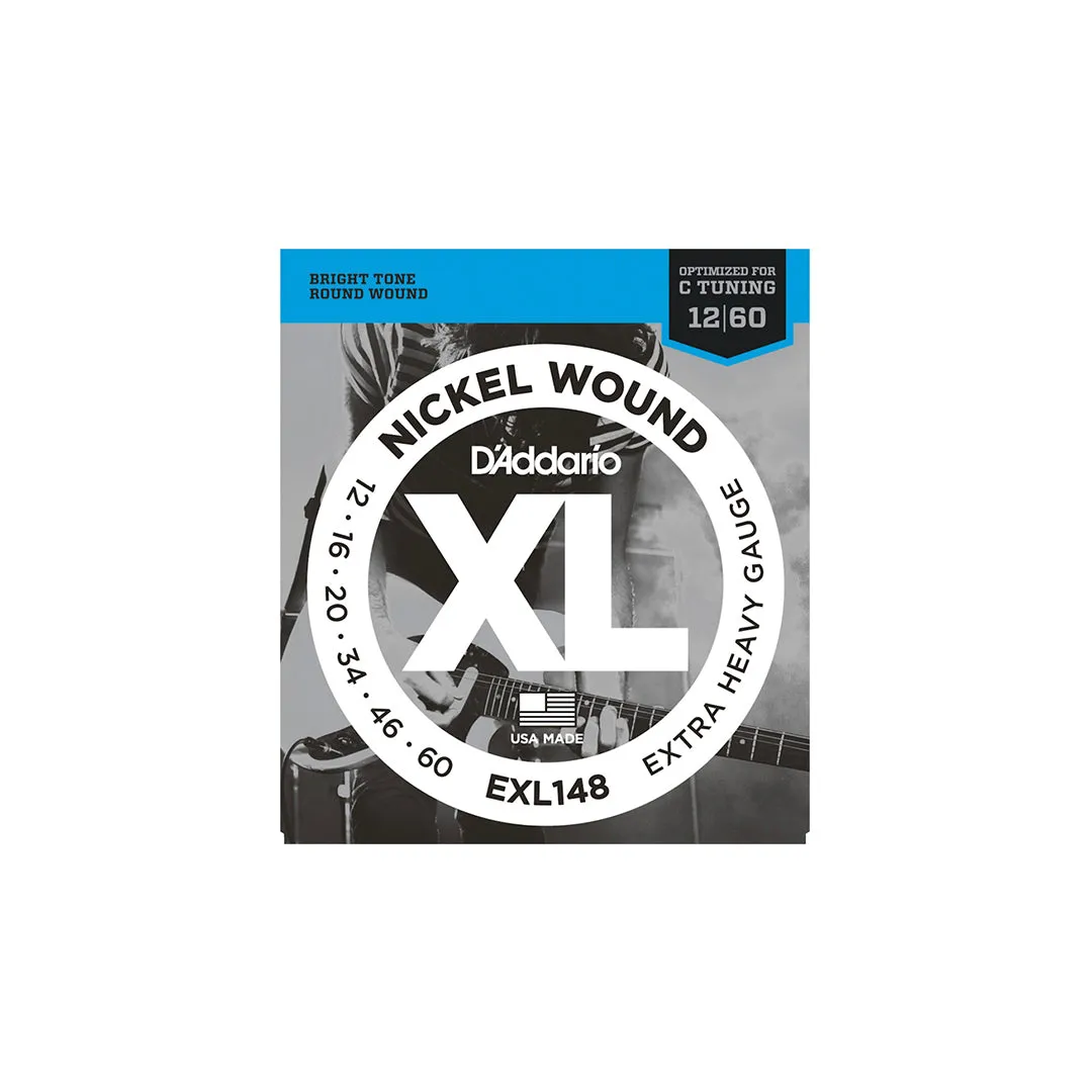 D'Addario EXL148 Nickel Wound Electric Guitar Strings - .012-.060 Extra Heavy