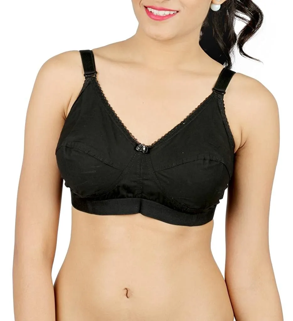Daisy Dee Women Cotton Non-Wired Accent Bra Black
