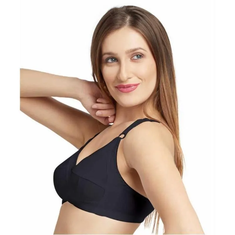 Daisy Dee Women's Cotton Non-Padded Black Bra