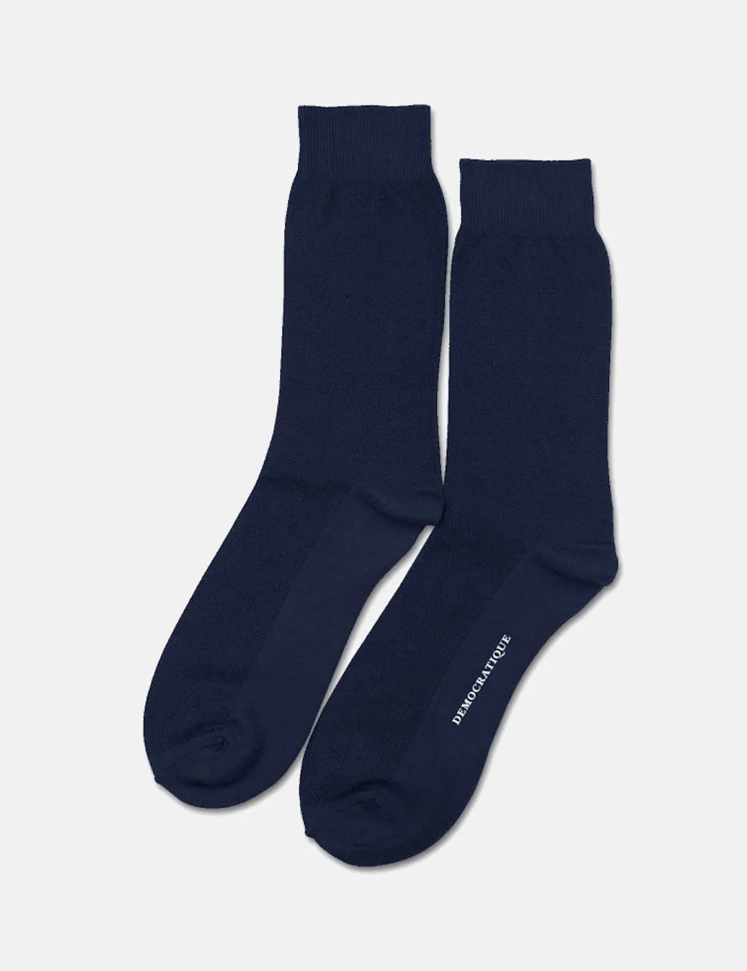 Democratique Originals Champagne Pique Socks - Navy Blue