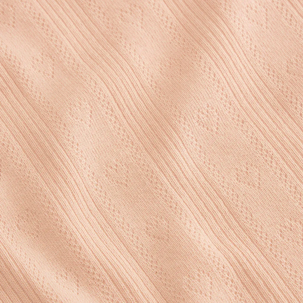Dusty Blush Women's Pointelle Henley Top