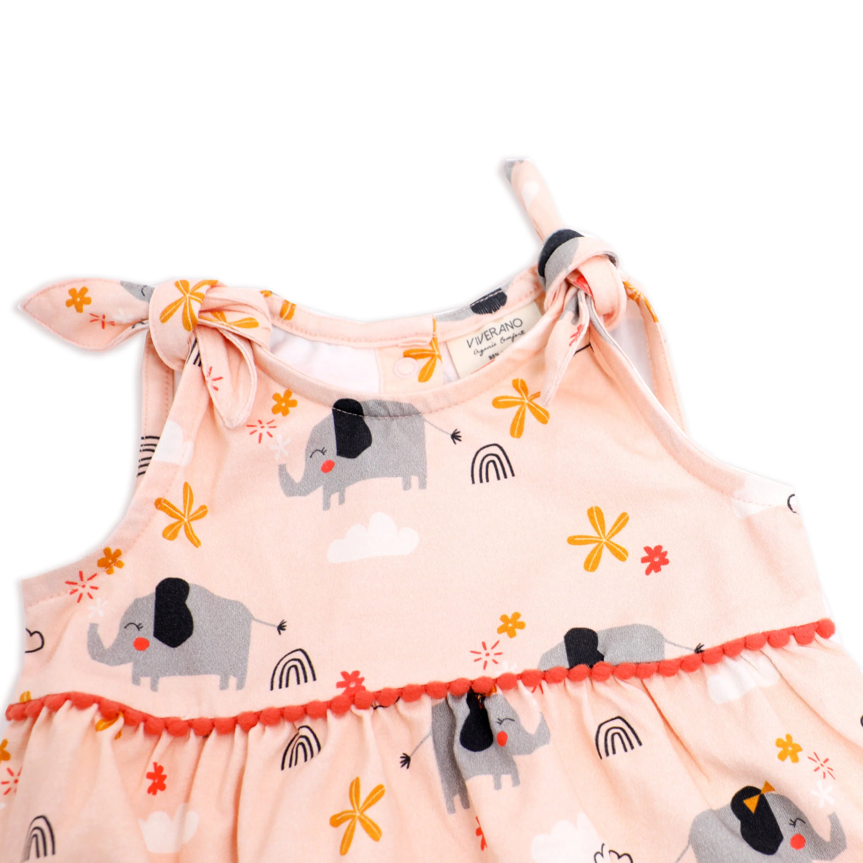 Elephant Shoulder Knot Dress   Bloomer SET(Organic Cotton)