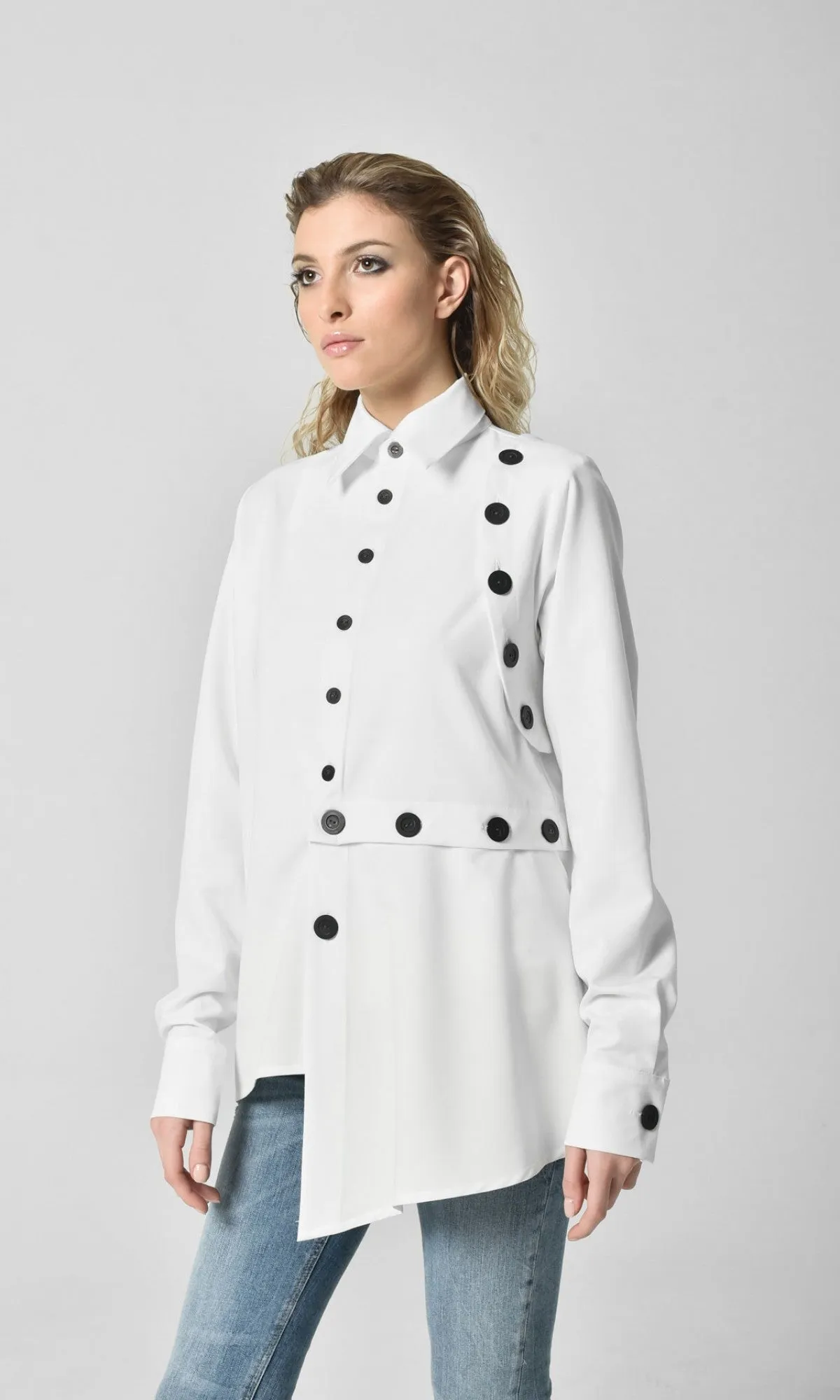 Extra Buttoned Long Sleeves Shirt