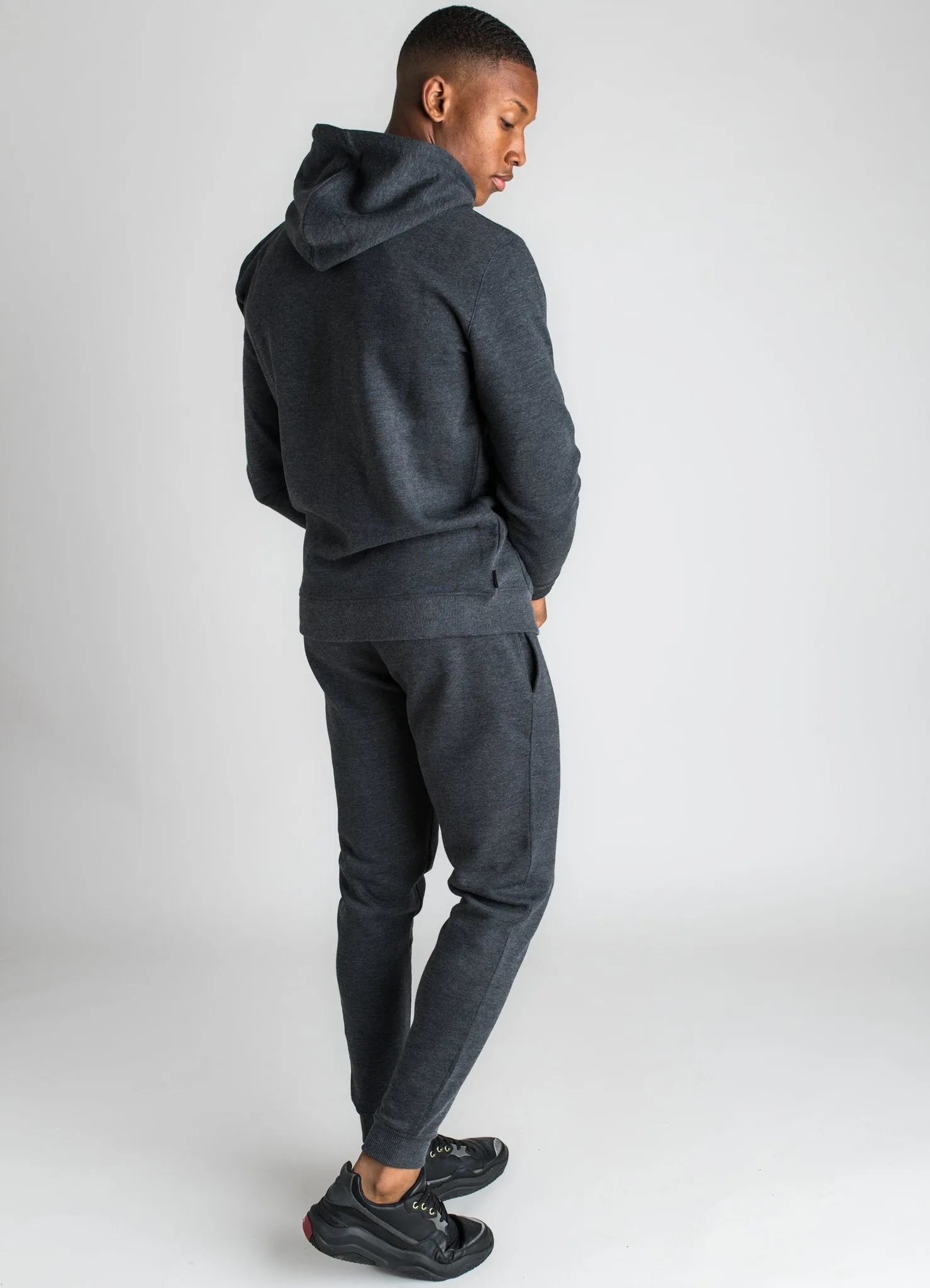 GK Basis Zip Through Hoodie - Charcoal Marl