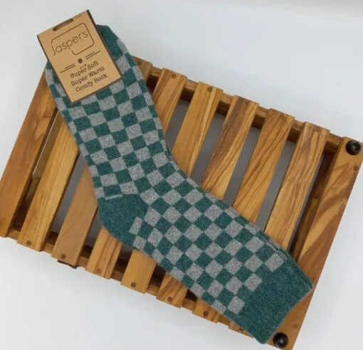 Jasper's - Men's Checkerboard Rib Cosy Socks