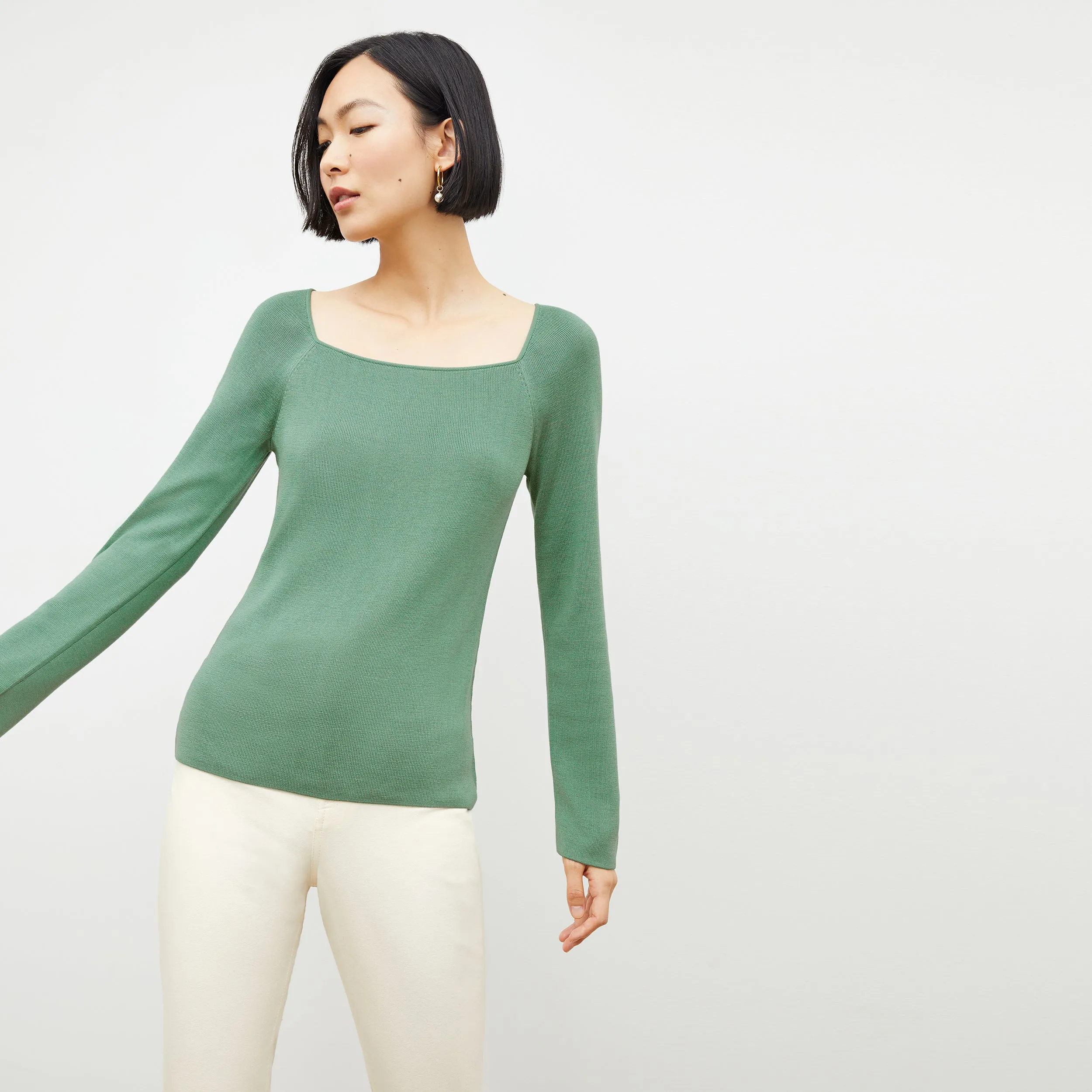 Joya Top - Silk Jersey :: Spring Green