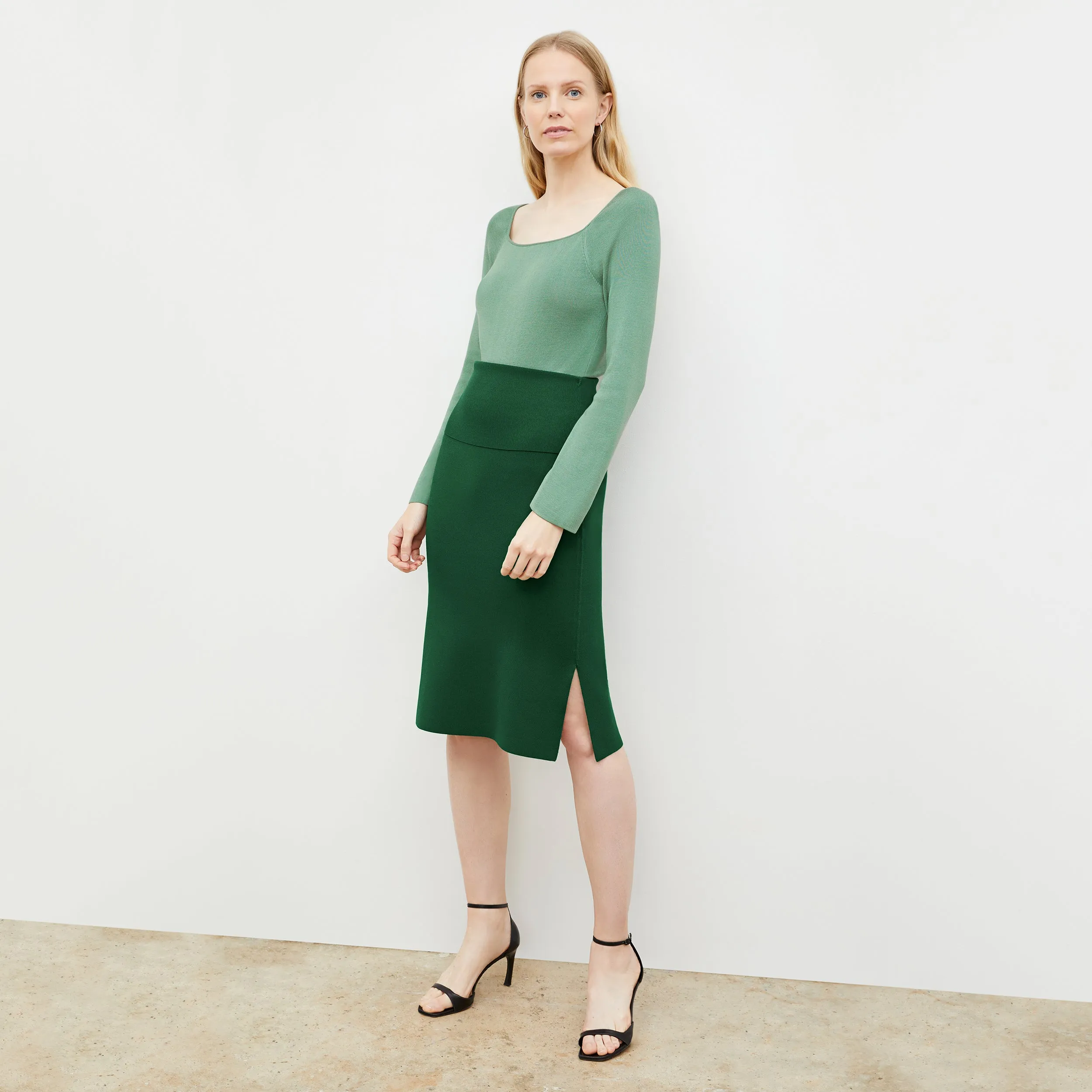Joya Top - Silk Jersey :: Spring Green