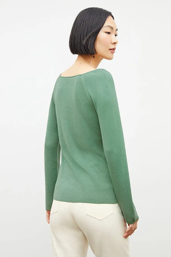 Joya Top - Silk Jersey :: Spring Green
