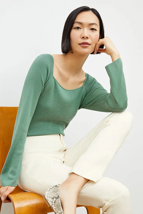 Joya Top - Silk Jersey :: Spring Green