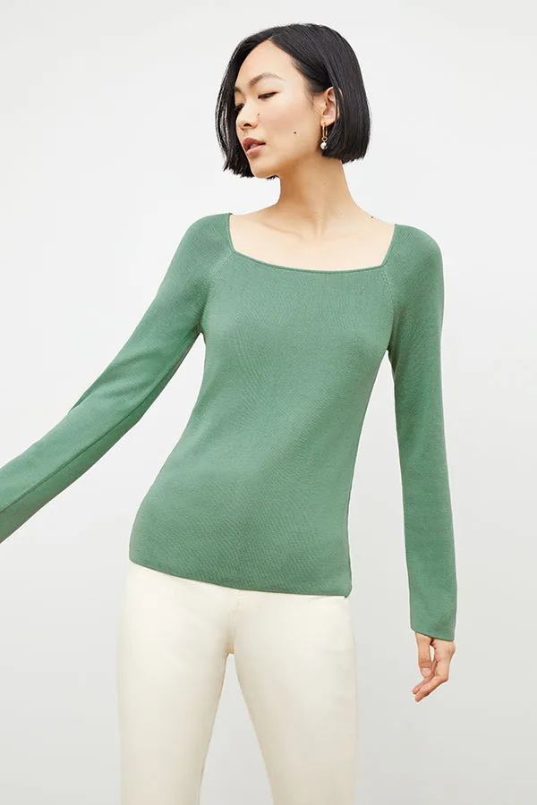 Joya Top - Silk Jersey :: Spring Green
