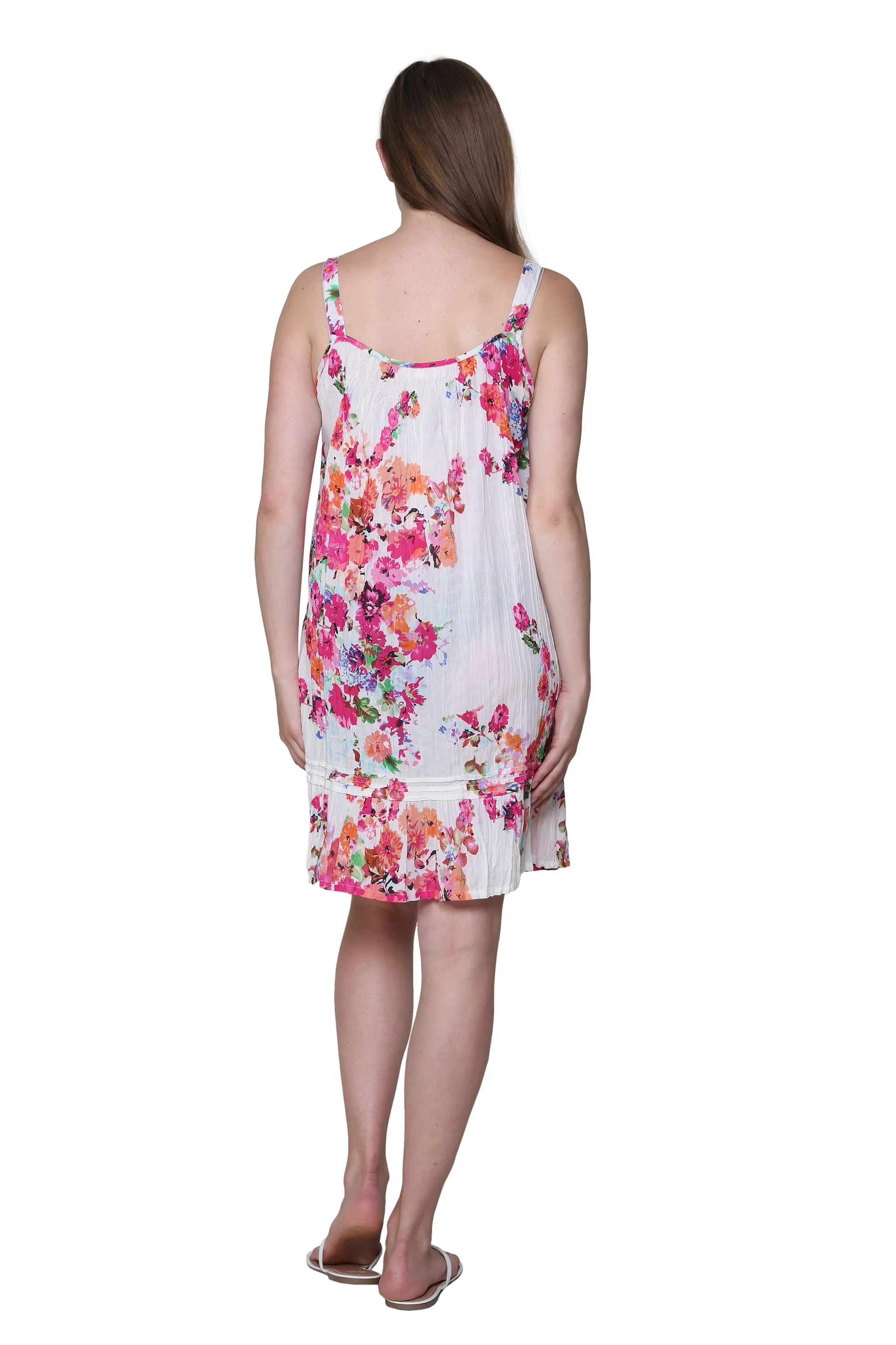 La Cera Watercolor Garden Cotton Chemise