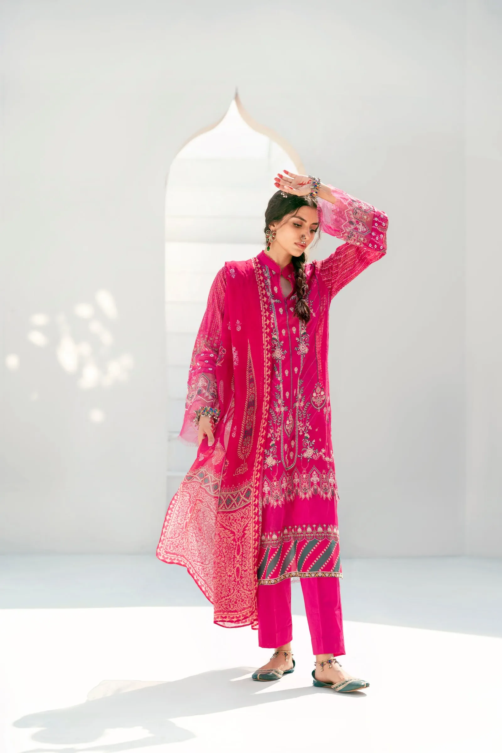 Lawn Digital Print Embroidery
