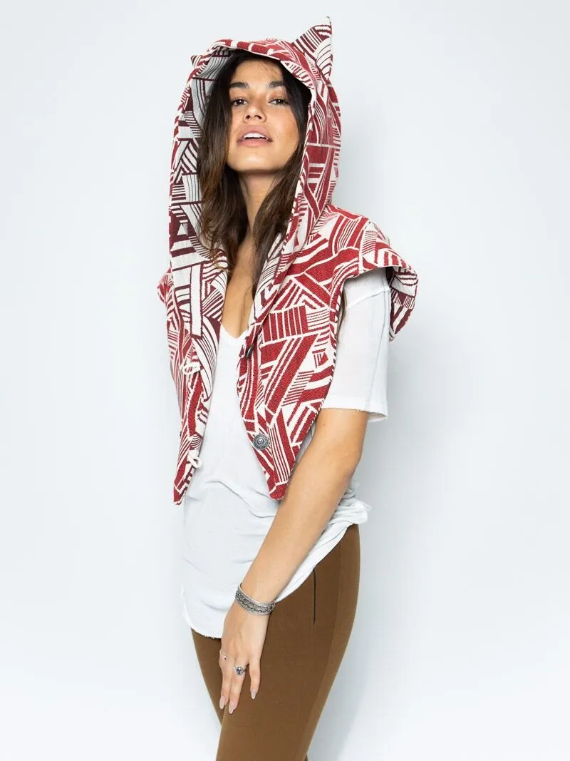 LE Wild Wolf Fabric Shawl SpiritHood