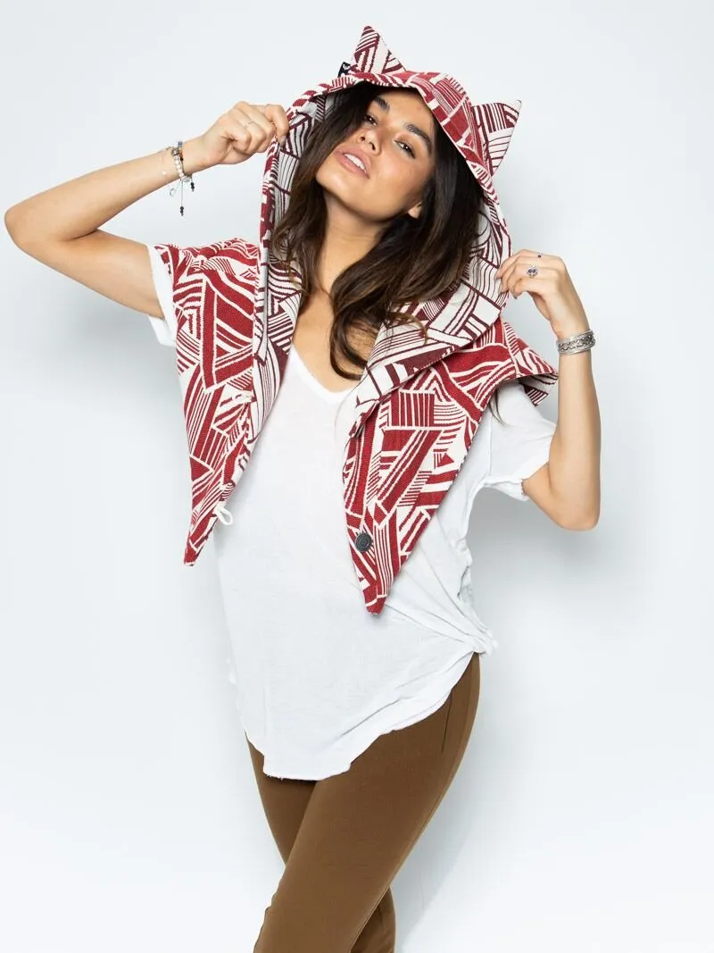 LE Wild Wolf Fabric Shawl SpiritHood
