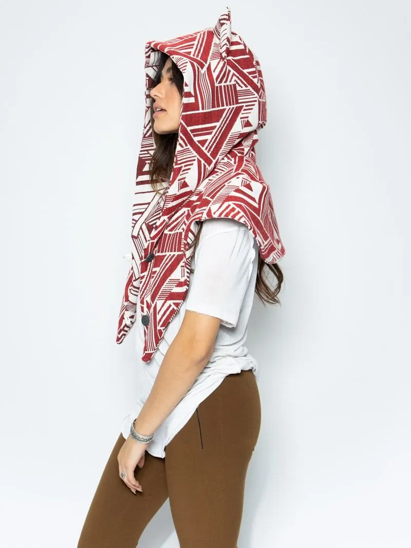 LE Wild Wolf Fabric Shawl SpiritHood