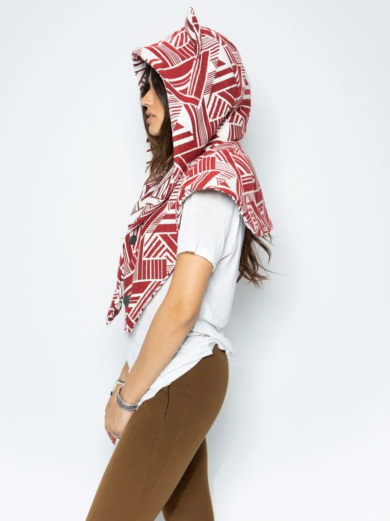LE Wild Wolf Fabric Shawl SpiritHood