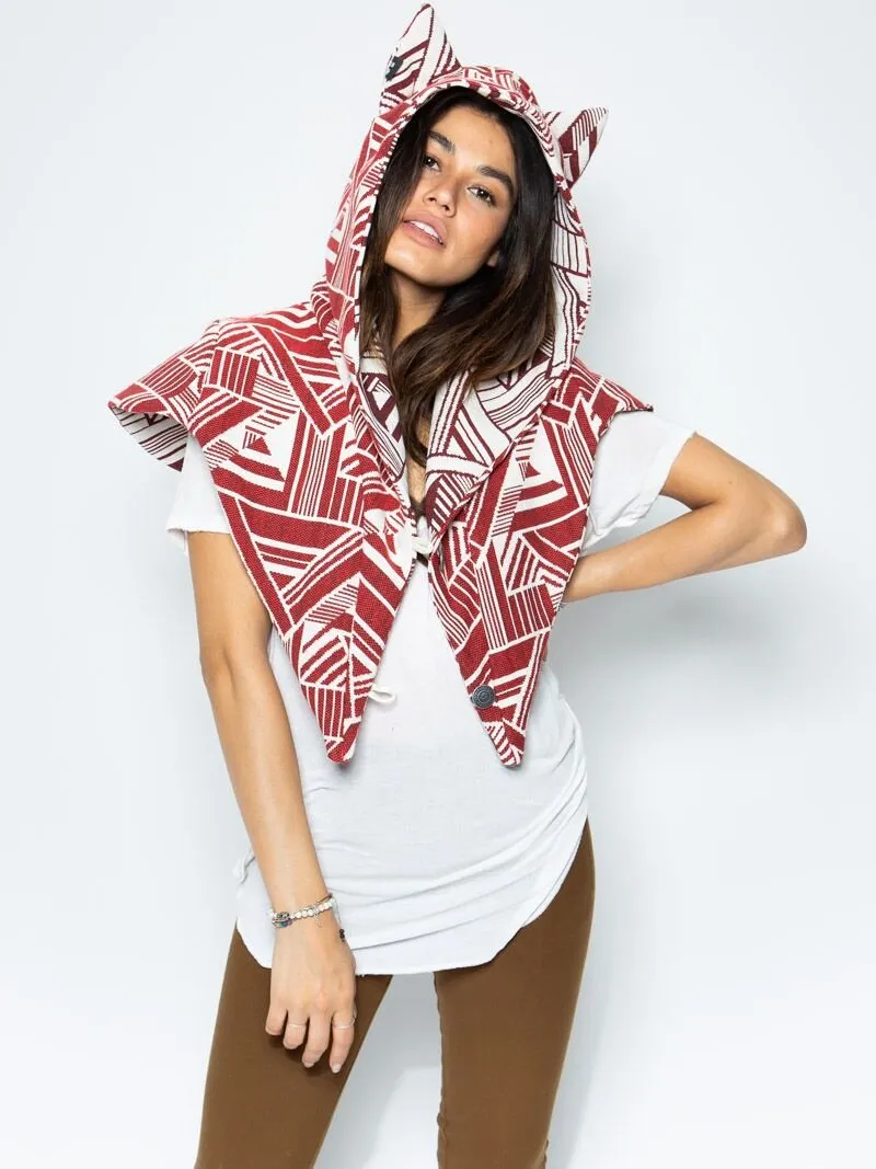 LE Wild Wolf Fabric Shawl SpiritHood