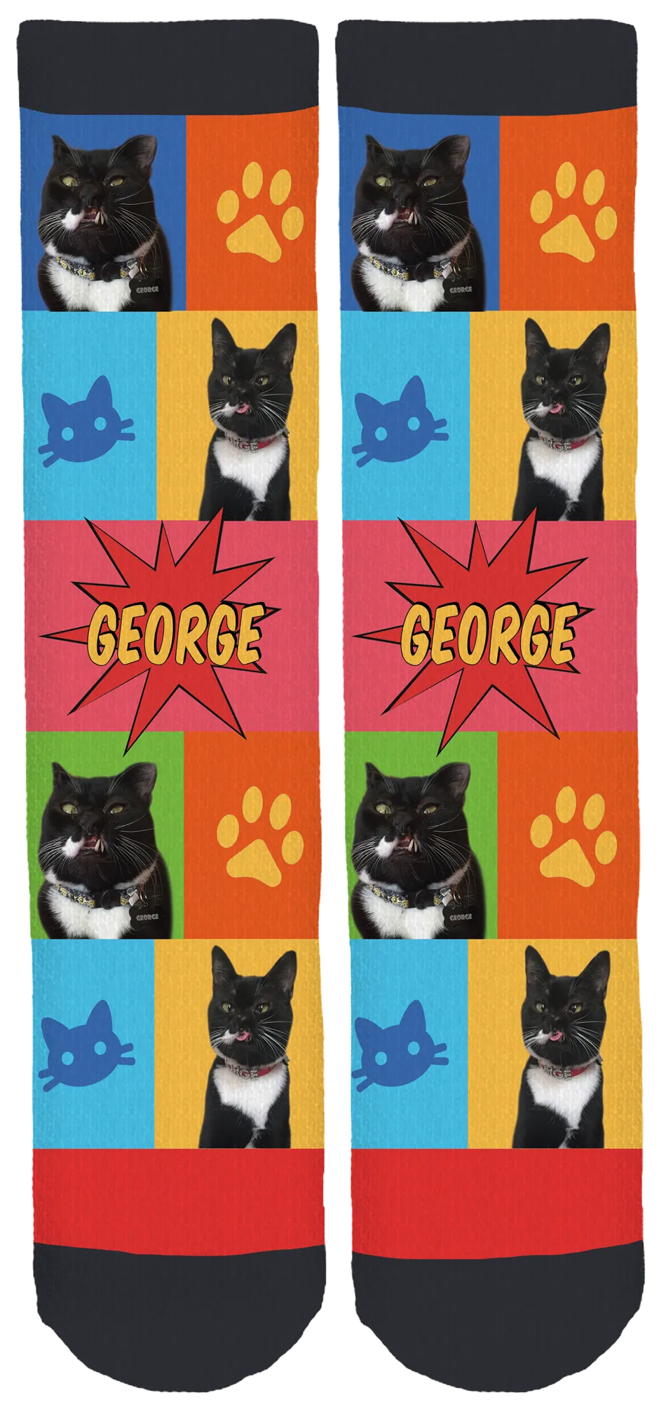 My Cat George Crew Socks