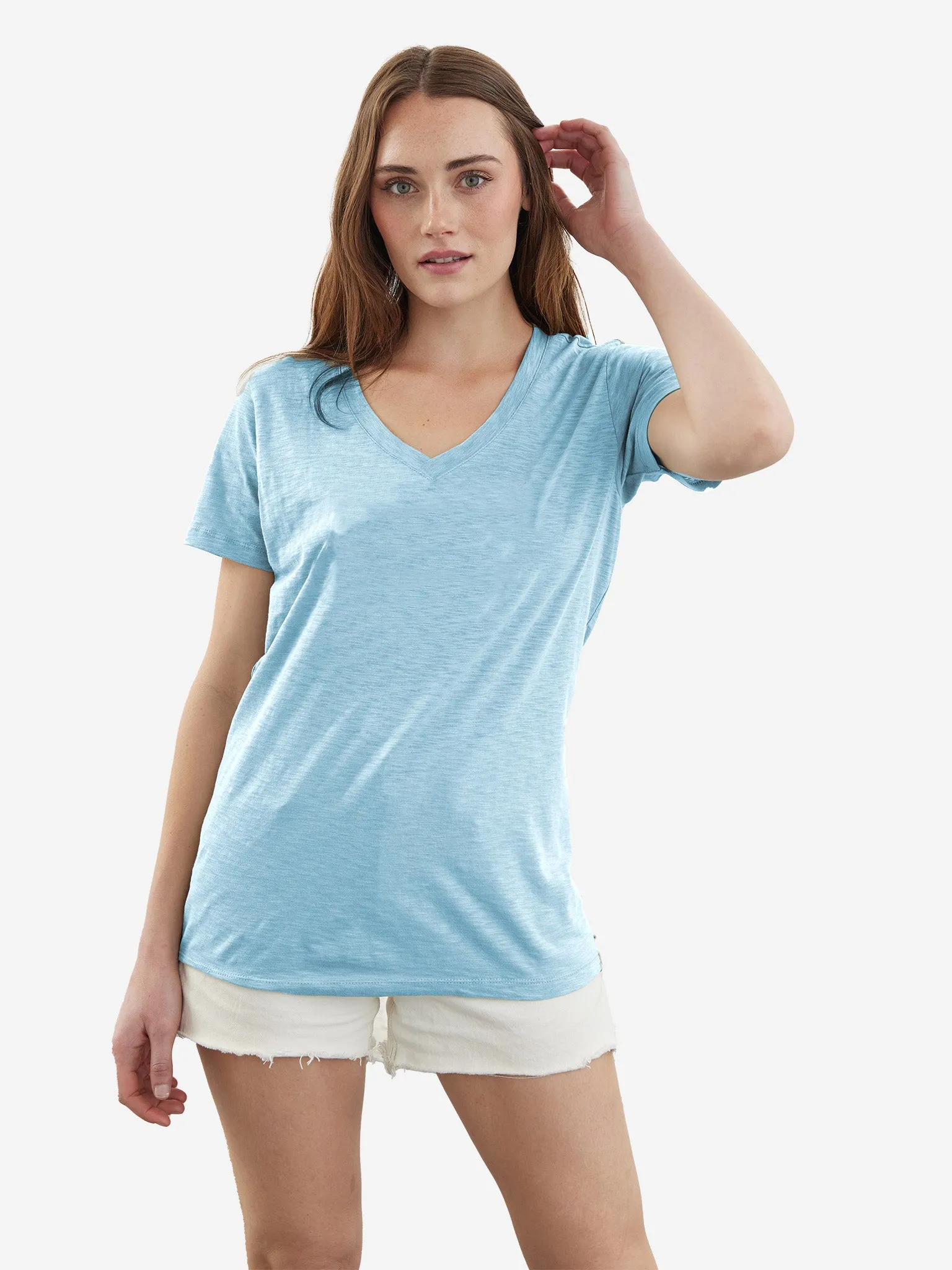 Slub V-Neck Tee