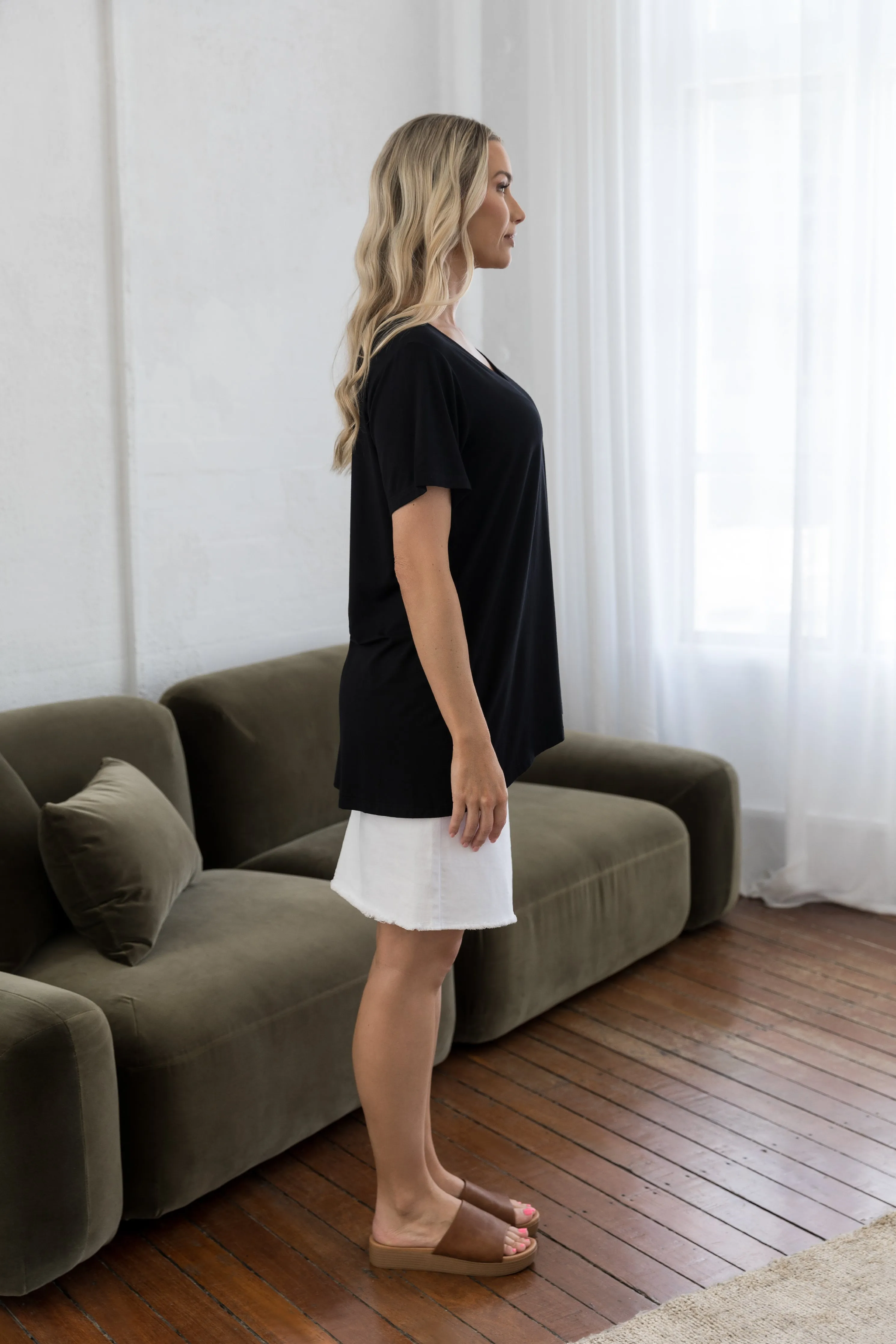 T-Shirt Top in Black