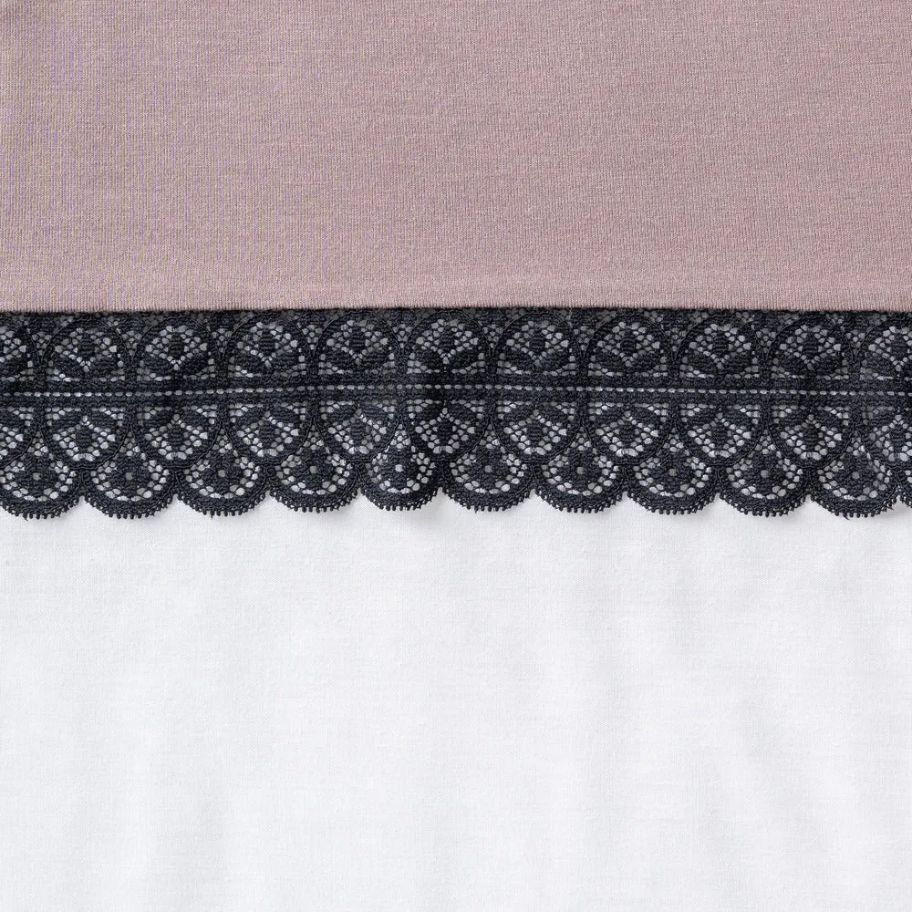 Women summer Cafe Lace Night shirt